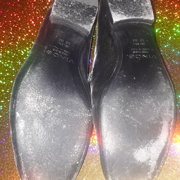 Vince Black Velvet Loafers - Picture 7 of 8